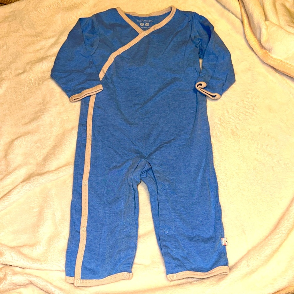EUC BABYSOY COTTON & SOYBEAN FIBER KIMONO 1-PIECE ROMPER 12-18 MONTHS